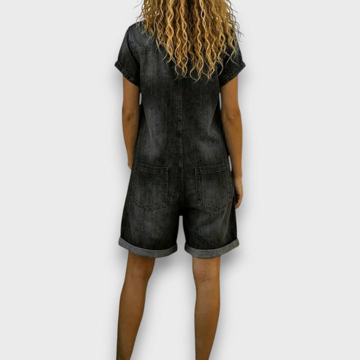 Élise™ | Ensemble en jean, chemise et short décontracté