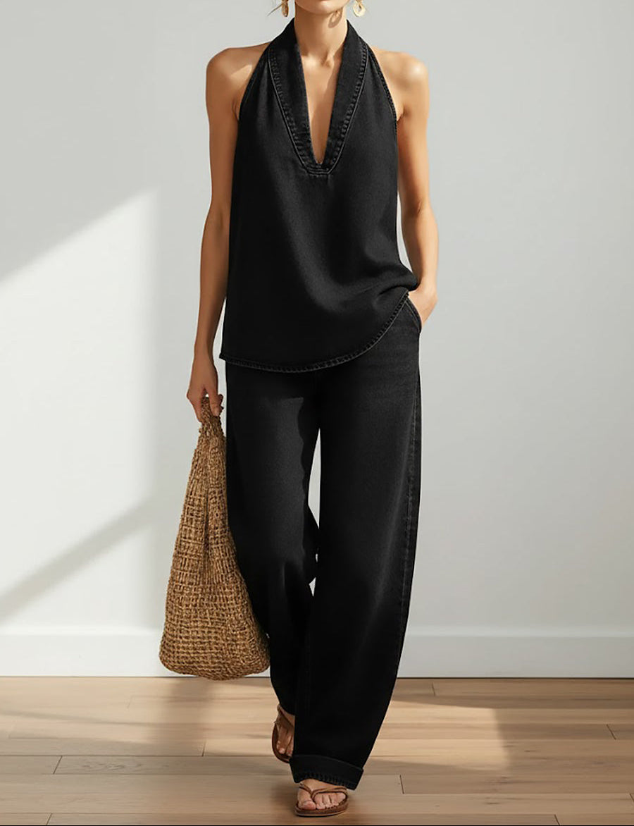 Armelle™ | Ensemble top et pantalon large