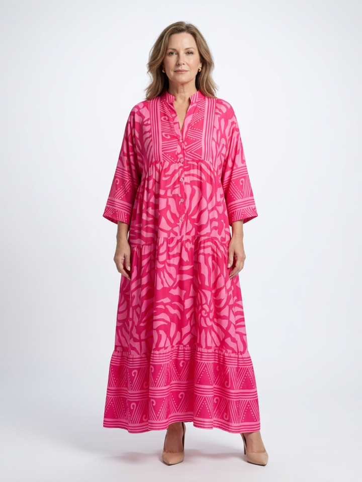 Vivienne | Robe Midi avec Boutons