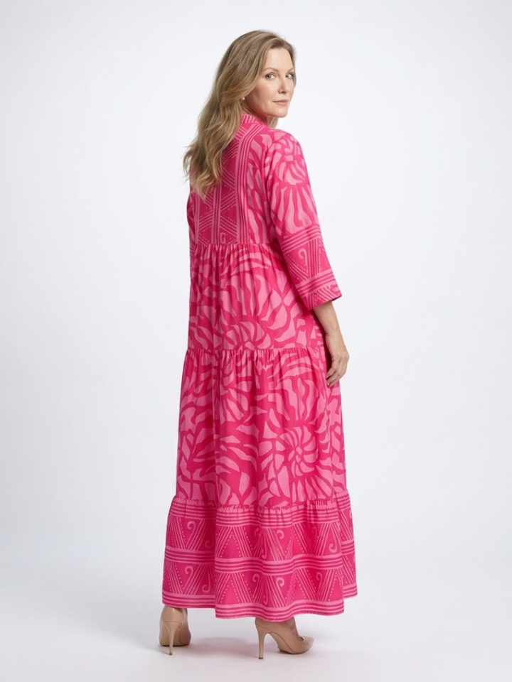 Vivienne | Robe Midi avec Boutons