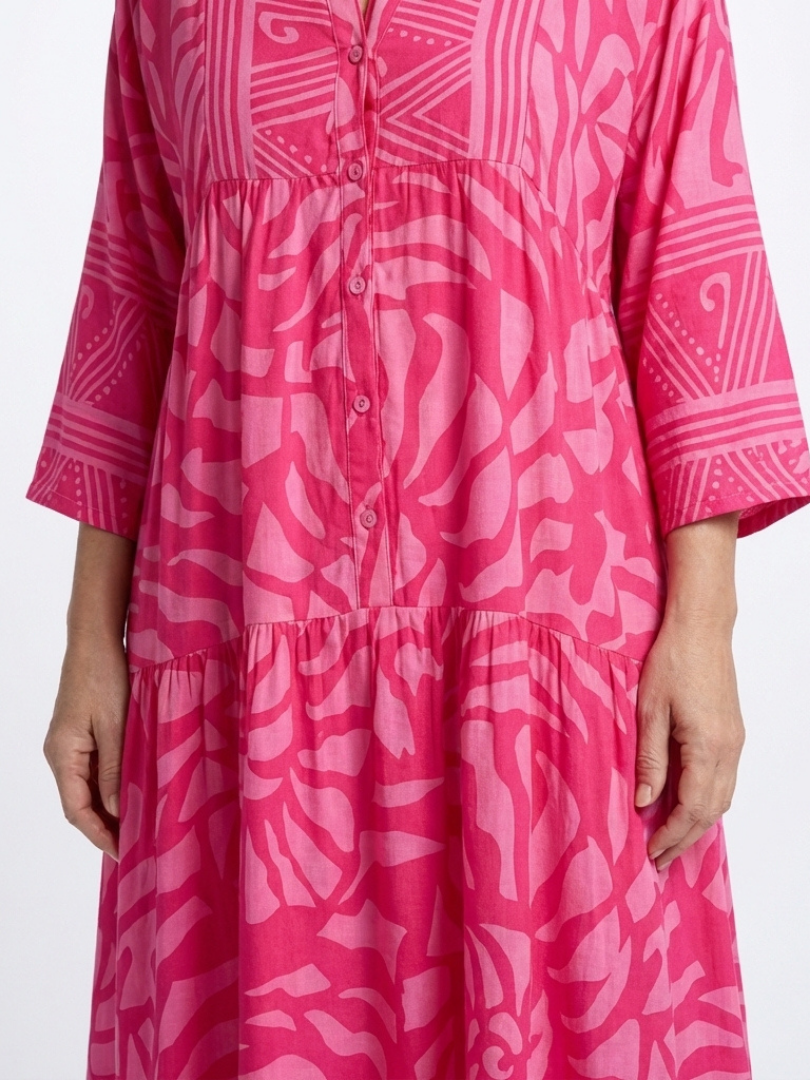 Vivienne | Robe Midi avec Boutons