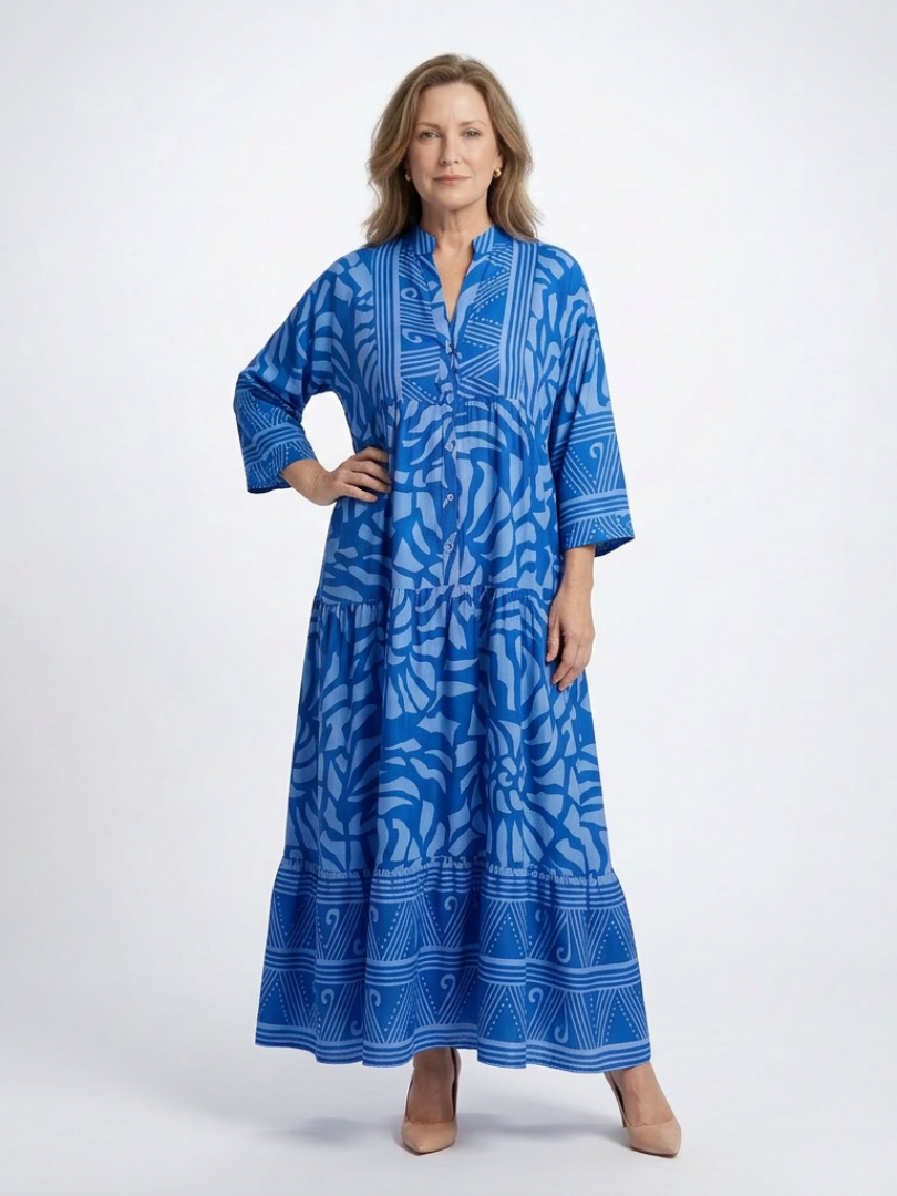 Vivienne | Robe Midi avec Boutons
