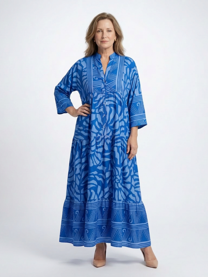 Vivienne | Robe Midi avec Boutons