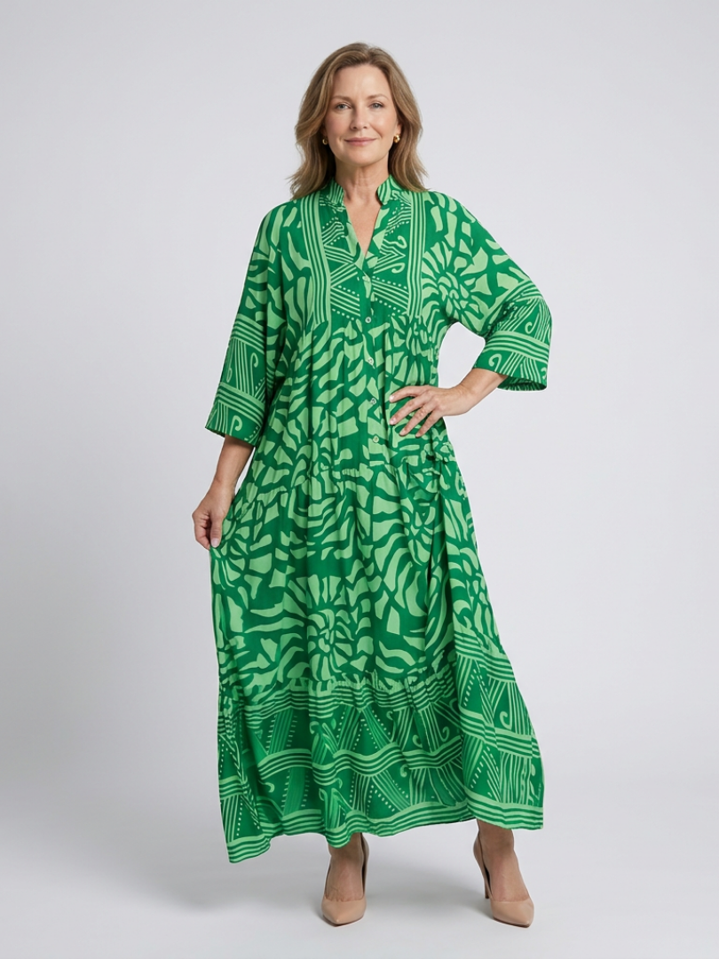 Vivienne | Robe Midi avec Boutons