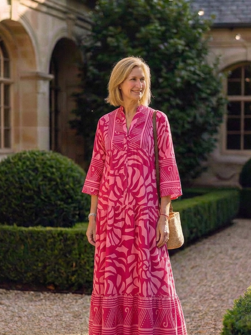 Vivienne | Robe Midi avec Boutons