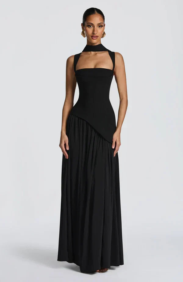 Isabelle | Robe longue avec effet laqué