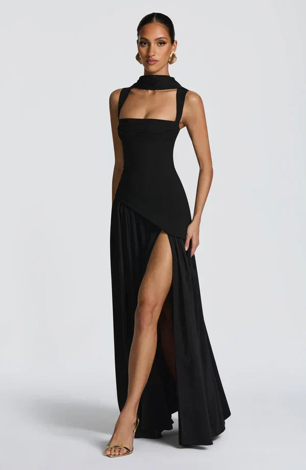 Isabelle | Robe longue avec effet laqué