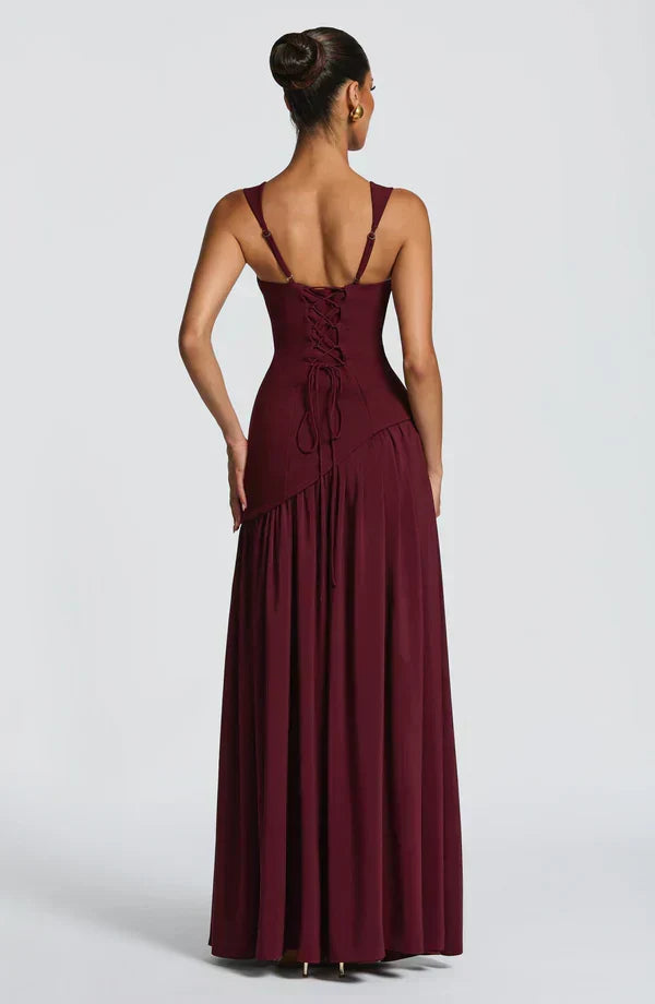 Isabelle | Robe longue avec effet laqué