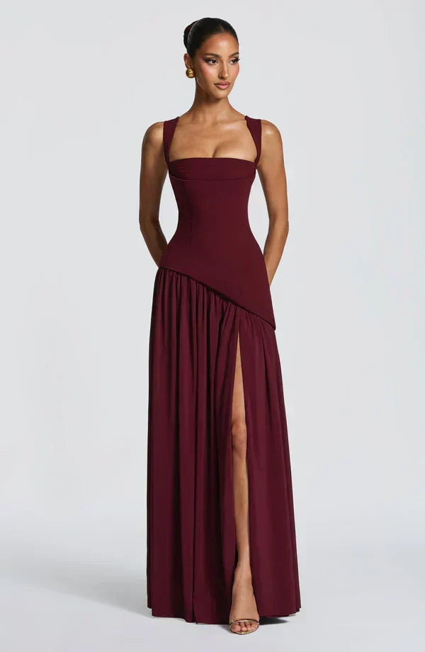 Isabelle | Robe longue avec effet laqué