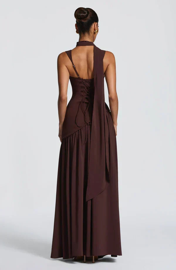 Isabelle | Robe longue avec effet laqué