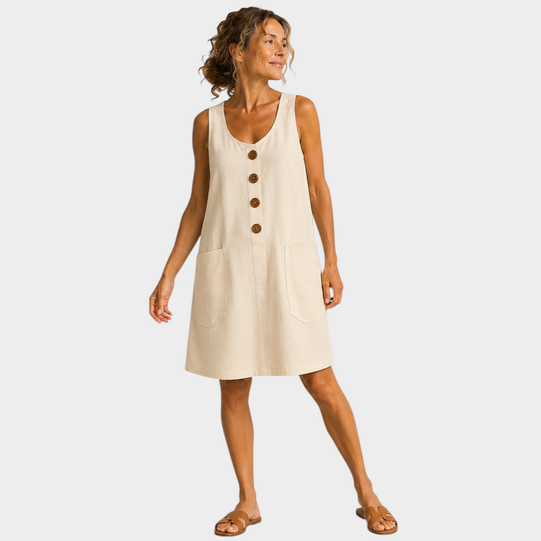 Nathalie | ROBE D'ÉTÉ EN LIN COTON