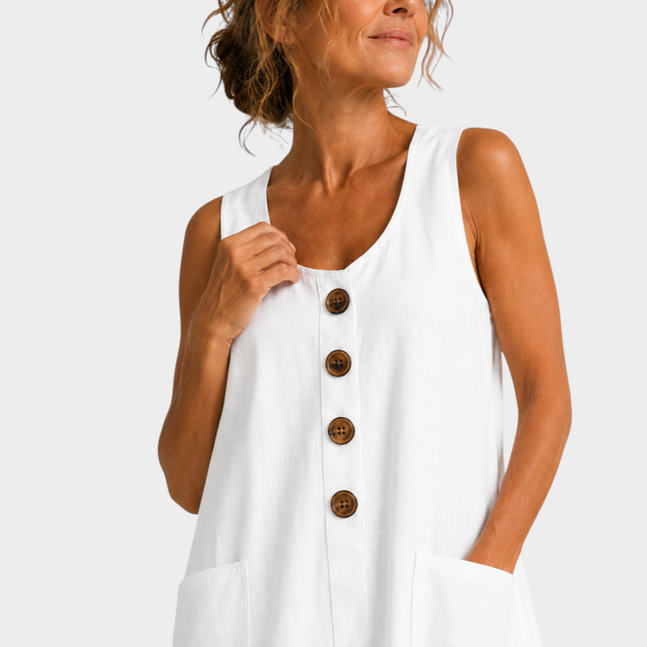 Nathalie | ROBE D'ÉTÉ EN LIN COTON