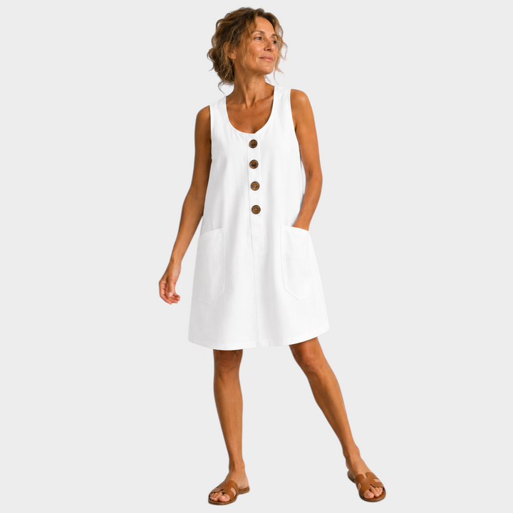 Nathalie | ROBE D'ÉTÉ EN LIN COTON