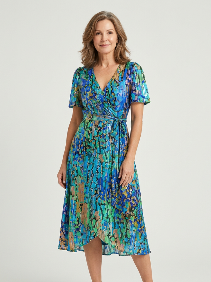 Rachilde | Robe Midi avec Motif Abstrait