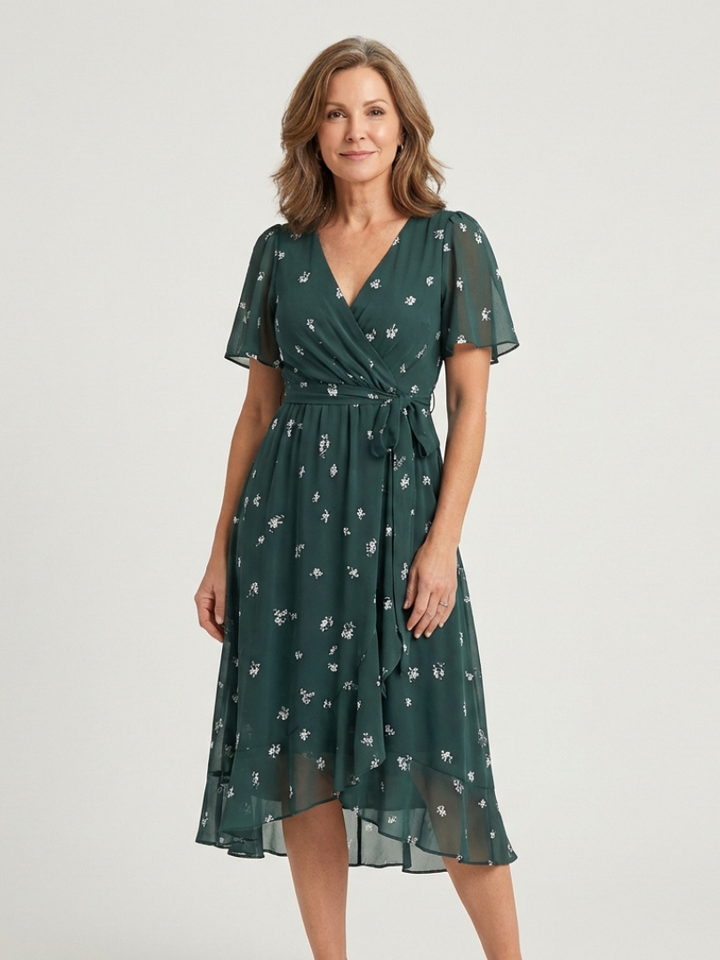 Rachilde | Robe Midi avec Motif Abstrait
