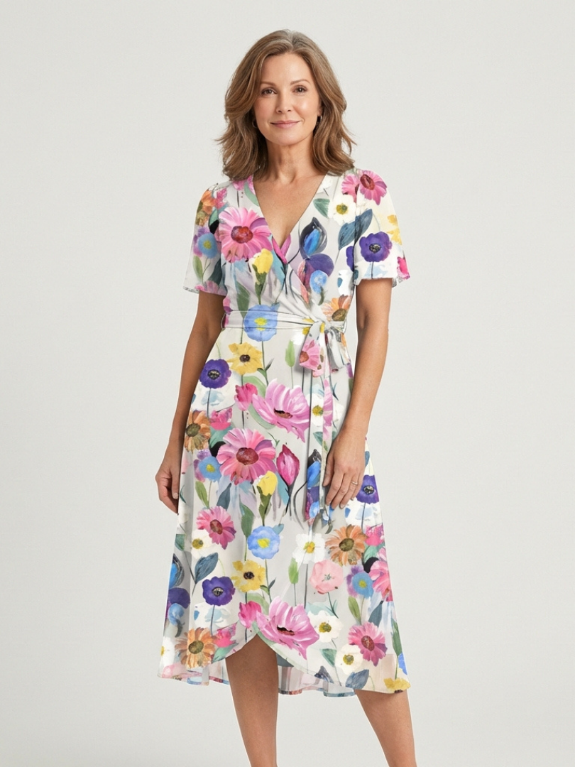 Rachilde | Robe Midi avec Motif Abstrait